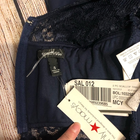 SPEECHLESS Navy Lace Chiffon Mini Party Dress - Picture 5 of 8